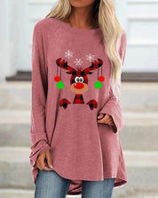 Women's Cozy Sweatshirt Festive Knit