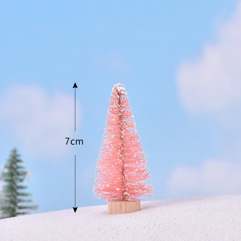 Colorful Christmas trees for your desk, set of 5
